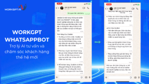 Đoạn chat tư vấn khách hàng của WorkGPT WhatsAppBot