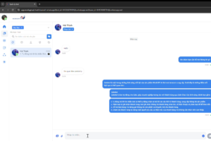 Giao diện chat tự động của WorkGPT WhatsAppBot 