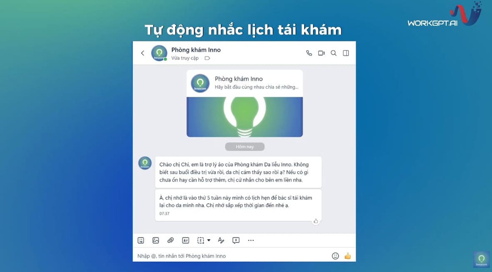 Gửi tin nhắn nhắc lịch tái khám