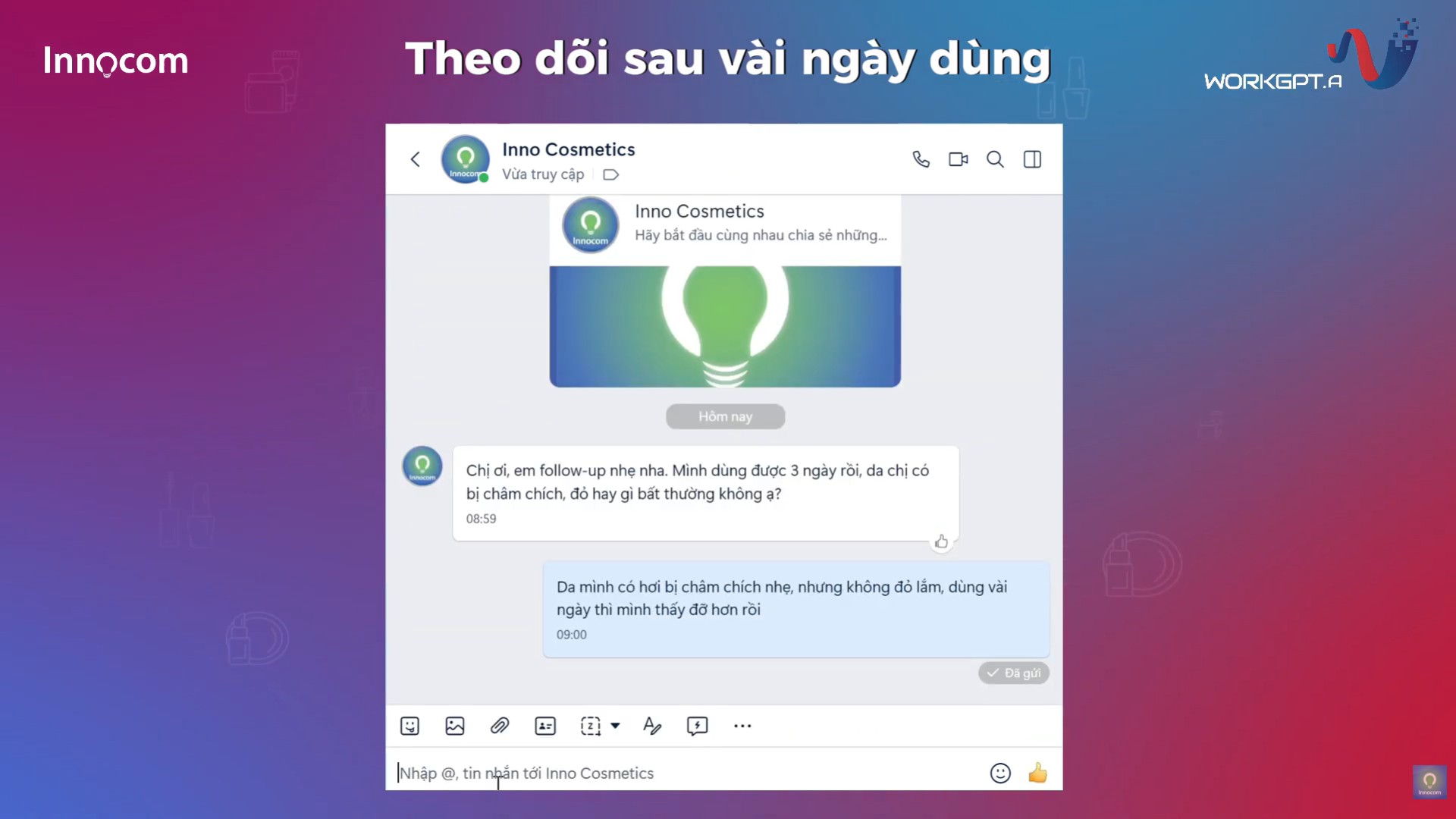 Chatbot AI tự động chăm sóc khách hàng sau khi sử dụng
