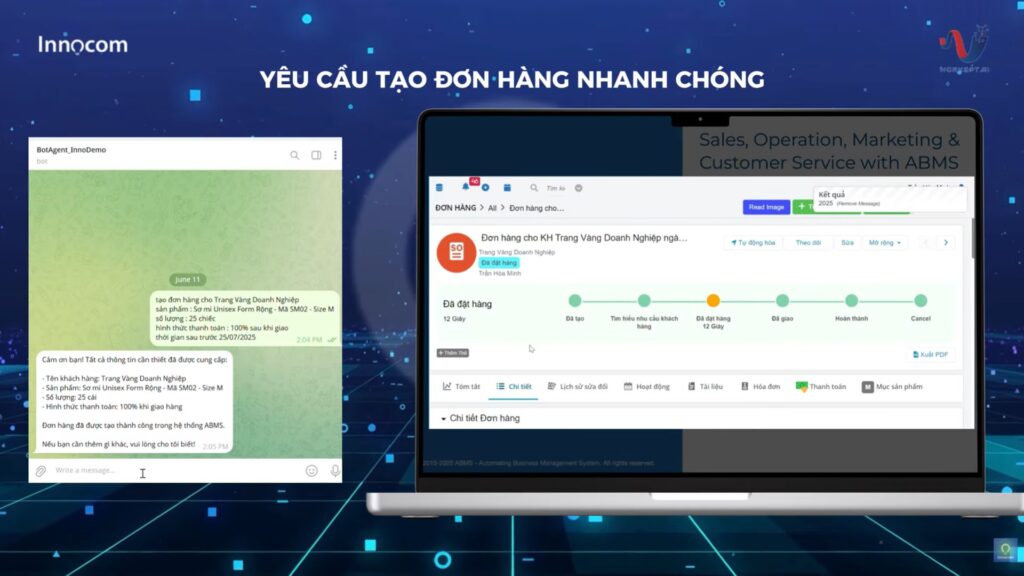 Demo tính năng Sales Admin với Chatbot AI