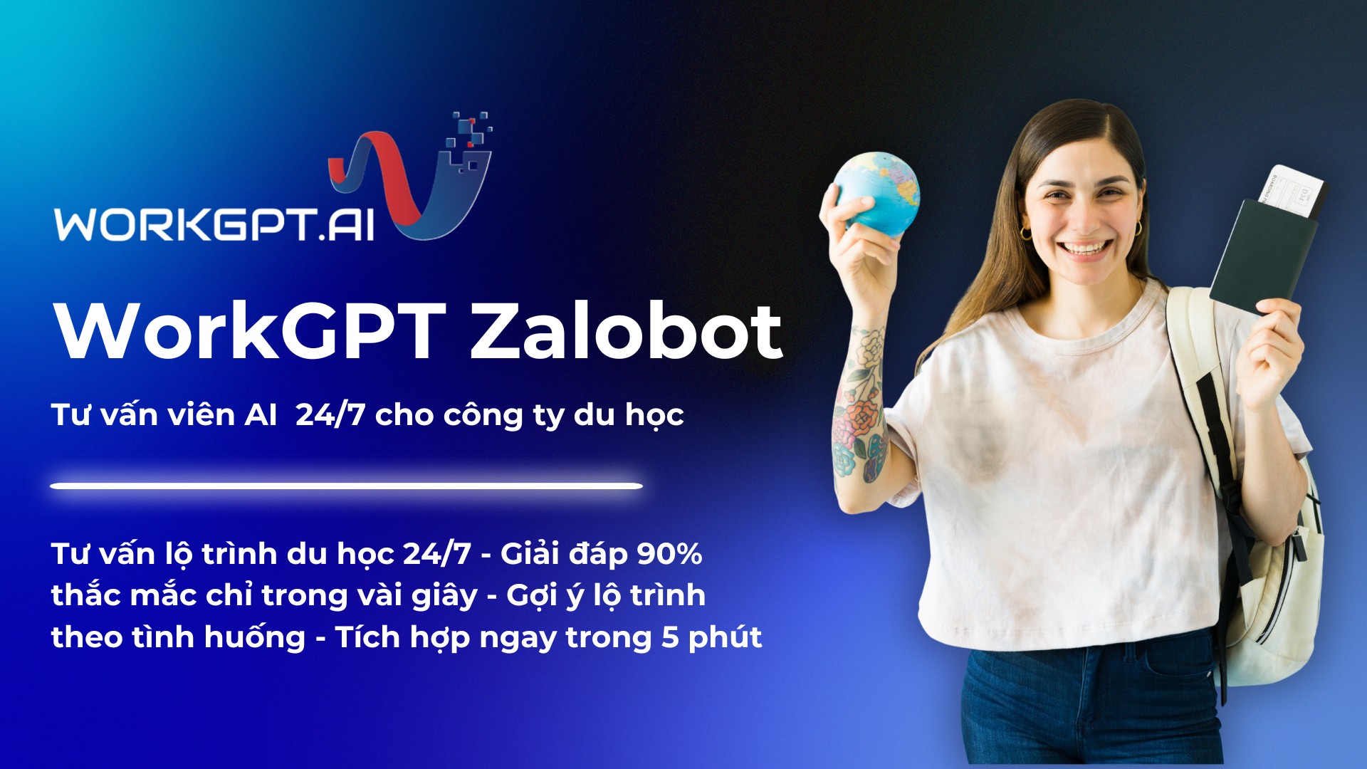 Ứng dụng Chatbot AI chăm sóc khách hàng cho công ty du học