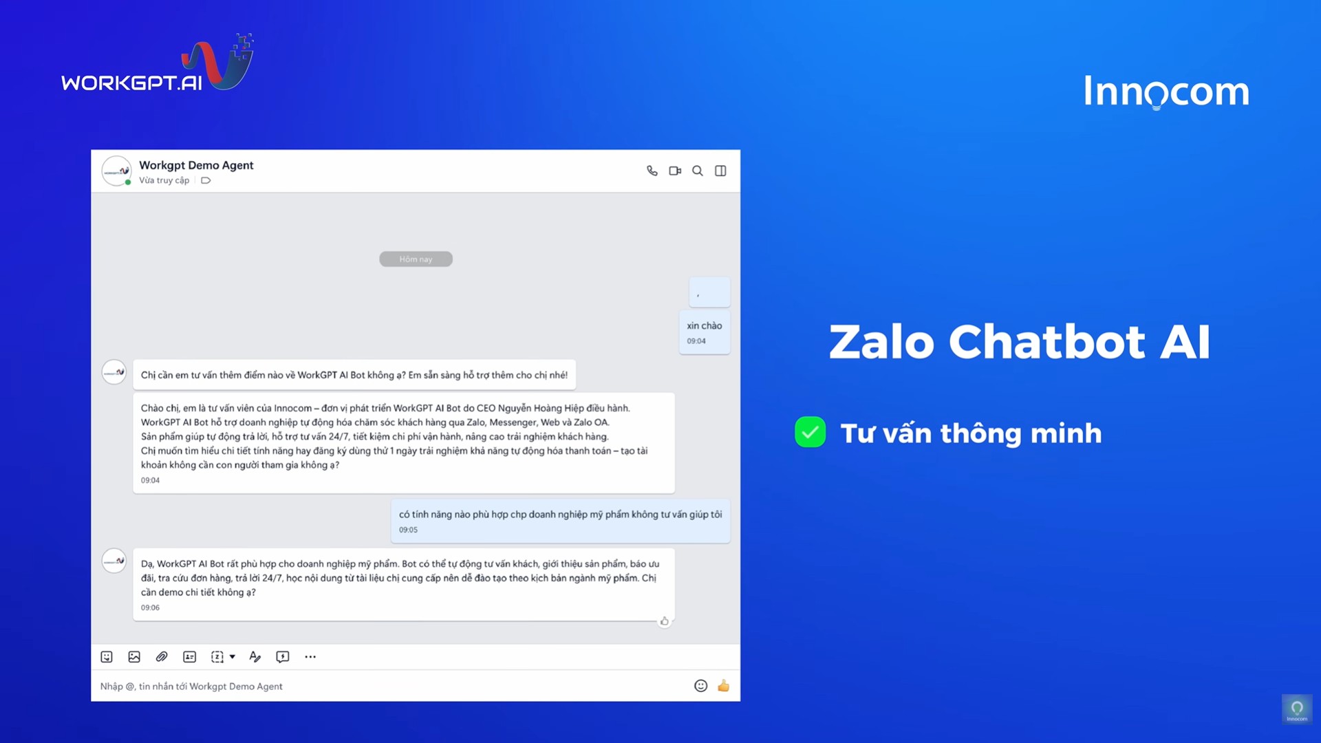 Zalo Chatbot Ai tự động tư vấn thông minh