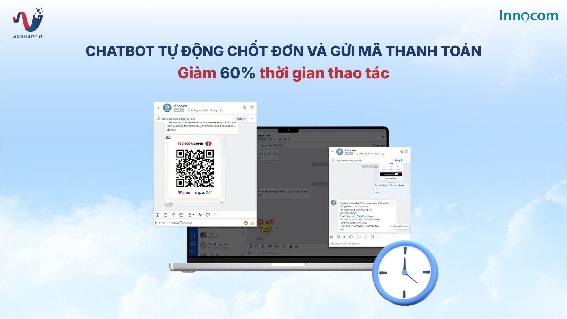 Chatbot tự động chốt đơn và gửi mã thanh toán
