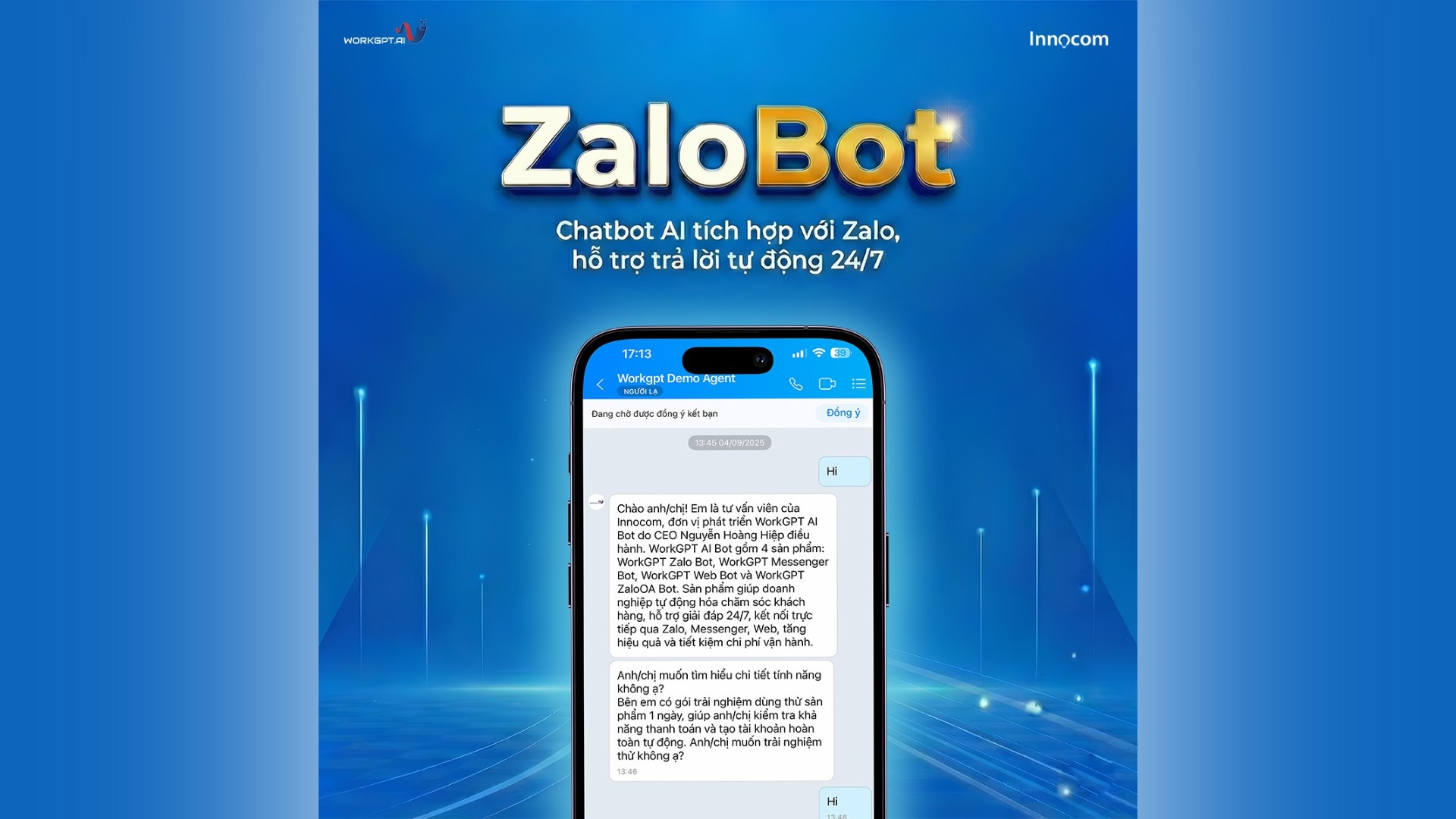 ZaloBot - Chatbot AI trả lời tự động 24/7
